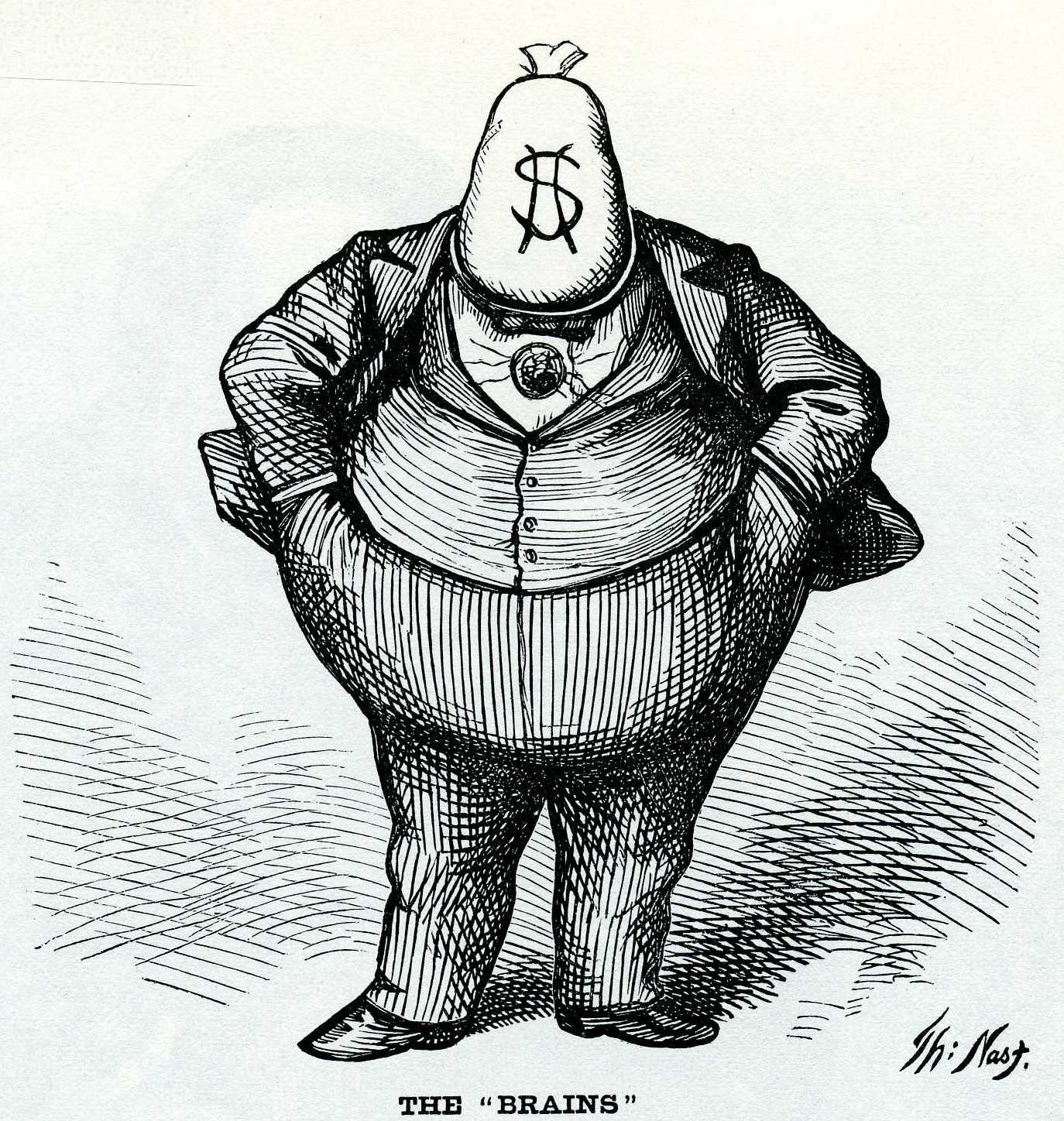 The Brains_Thomas Nast_Engraving_Harper’s Weekly, Oct. 21, 1871_Collection of Macculloch Hall Historical Museum